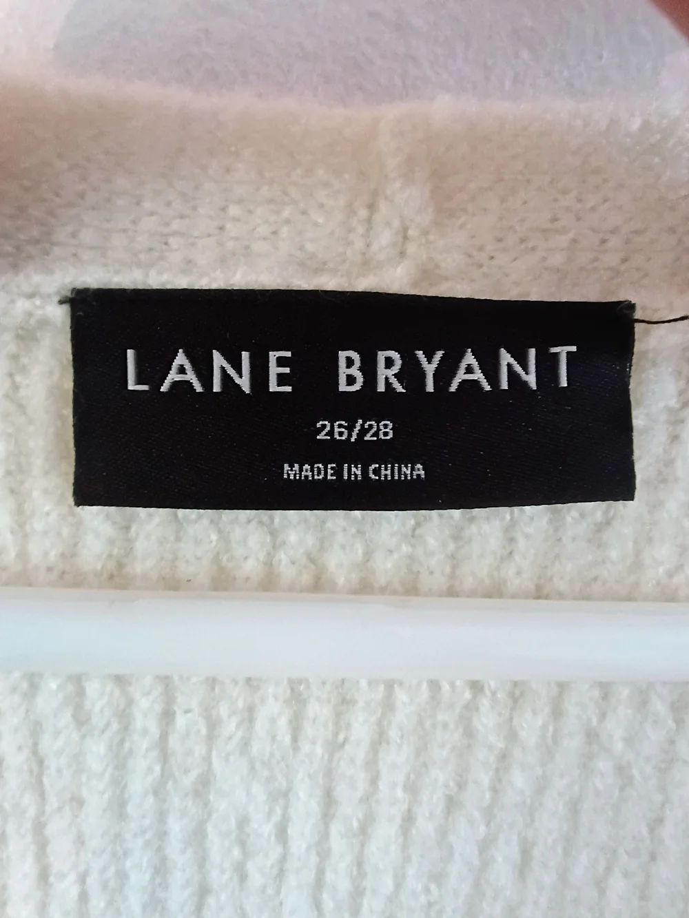 Lane Bryant 26/28 Ivory Textured Knit Button Front Balloon Sleeve Cardigan Sweat